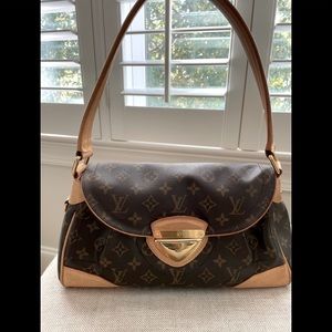 Authentic Louis Vuitton Beverly Handbag Monogram Canvas MM Shoulder Bag